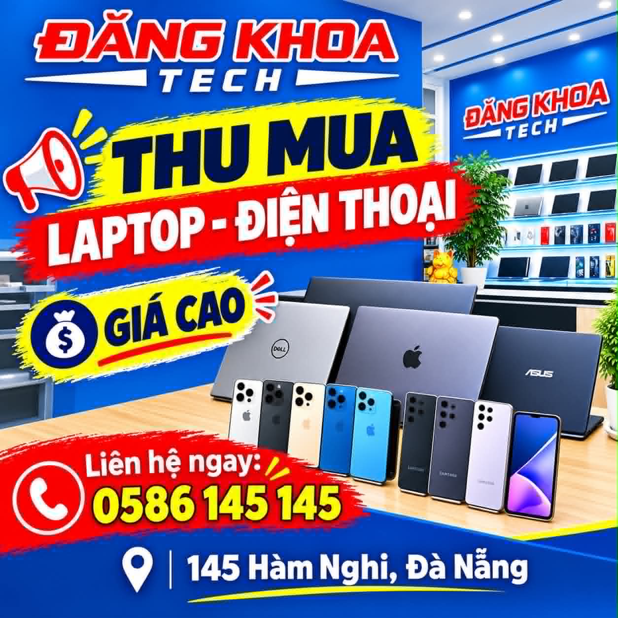 Thu mua laptop và điện thoại giá cao tại Đăng Khoa Tech Đà Nẵng